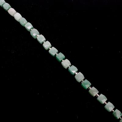 300cts Green Aventurine Faceted Candy Beads Approx 10x10mm, 38cm Strand