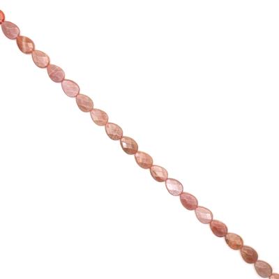 210cts Sunstone Faceted Pears Approx 18x13mm, 38cm Strand