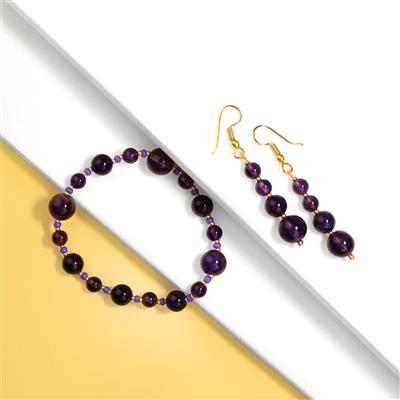 Zambian Amethyst Luxury Suite, 2x 6mm, 8mm & 10mm 