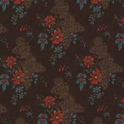 Moda Marias Sky 1840-1860 in Brown Red Petal Fabric 0.5m