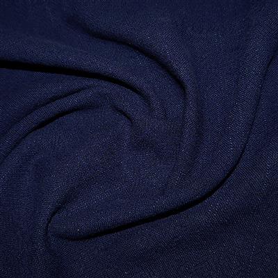 Stone Washed Linen Blend Navy 0.5m
