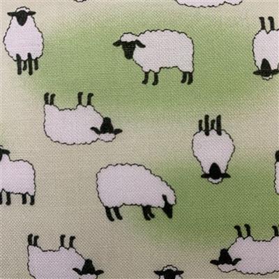 Sheep On Green Fabric 0.5m - exclusive