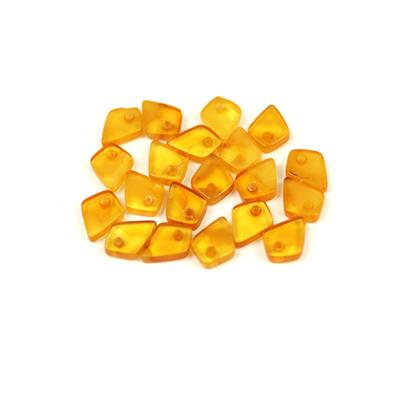 Baltic Butterscotch Amber Dragon Scale Beads, 8x6x1.5mm (20pk)