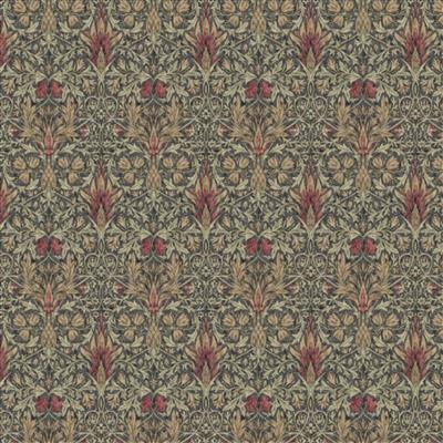 William Morris Snakeshead Mocha Panama Fabric 0.5m