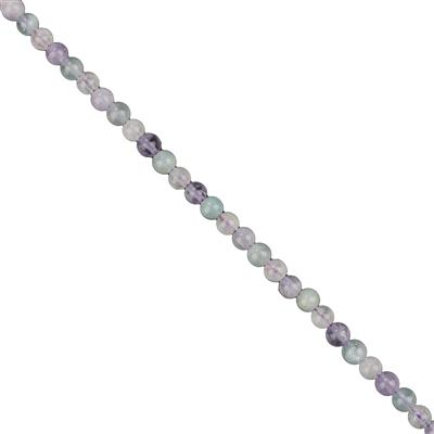 40cts Multi Gems (Aquamarine, Rose Quartz, Lavender Amethyst) Plain Rounds, Approx 4mm, 38cm strand