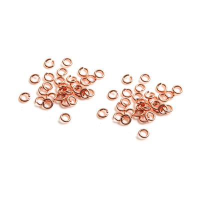 DOUBLE TROUBLE! 2X 925 Rose Gold Plated Sterling Silver Open Jump Rings ID Approx 3mm