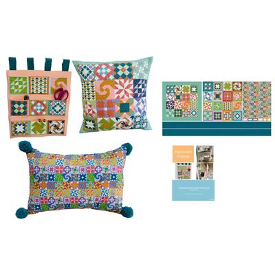 Delphine Brooks' Traditional Patchwork Projects Kit: Instructions & Fabric Panel (140cm x 74cm)