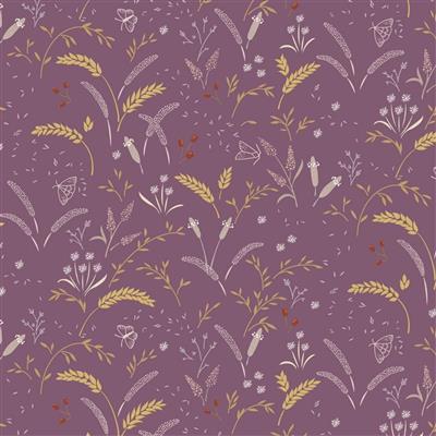 Lewis & Irene Presents Cassandra Connolly Meadowside Grassfield Gathering Taupe Fabric 0.5m