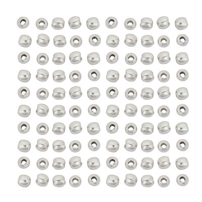 Silver Plated Base Metal Spacer Beads, Approx 4mm, 100pcs