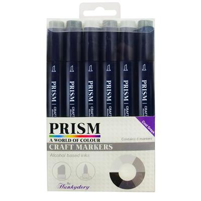 Prism Craft Markers - Cool Greys, Contains 6 Prism Craft Markers in co-ordinating Cool Grey Shades