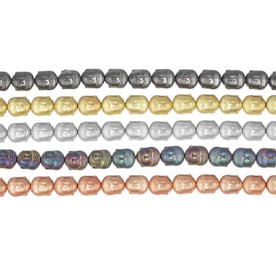 900cts Multicolor Coated Hematite Matt Buddha Approx 10x8mm, 20cm Strand (pack of 5)