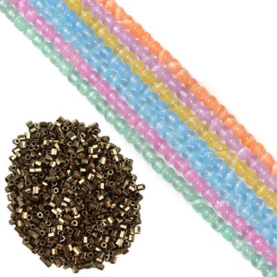 Rainbow Selenite & Bronze Seed Bead Project With Instructions By Mark Smith
