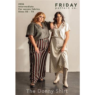The Donny Shirt Pattern By Friday Pattern Company (Size XS- 7X)