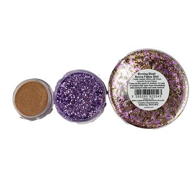 Cosmic Shimmer - Flake & Glitter Kit - Set A - Gold & Lavender