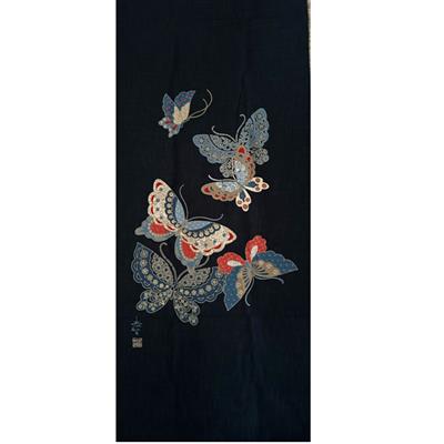 Noren Japanese Beautiful Butterflies Panel 0.5m