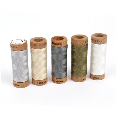 Aurifil Calm Collection Pack of 5 Small Spools
