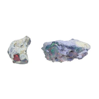 18cts Raw Black Ethiopian Opals Approx 2Pcs