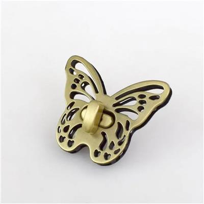 Bronze Butterfly Bag Lock Clasp (5cm x 4cm)