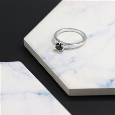 925 Sterling Silver Plain Ring (Fit 4.75mm Round) 