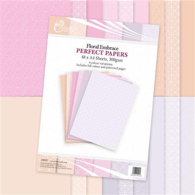 Carnation Crafts Floral Embrace A4 Perfect Papers 300gsm 48 sheets
