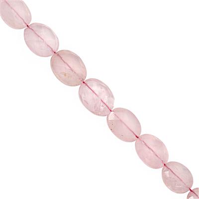 90cts Rose Quartz Graduated Faceted Oval Approx 11x9 to 16x11mm, 19cm Strand