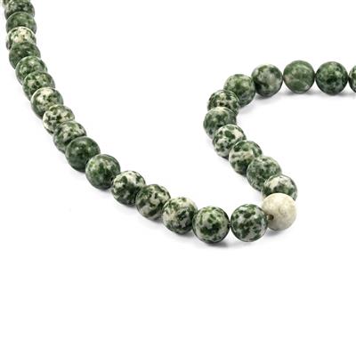 190cts Moss Agate Plain Round, Approx 8mm, 37cm Strands