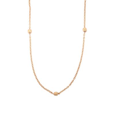 Rose Gold 925 Sterling Silver Disco Ball Necklace Approx 3mm, 18inch 