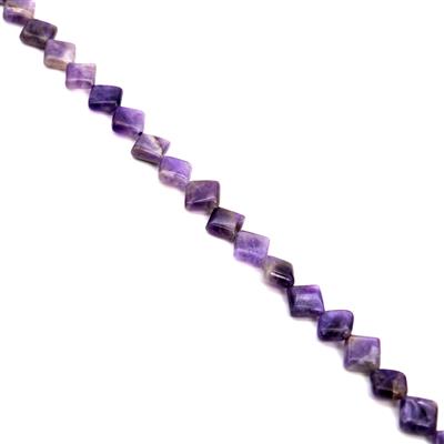 165cts Amethyst Puffy Diamonds Approx 10mm, 38cm Strand