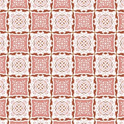 Riley Blake Heartsong Pattern Coral Fabric 0.5m