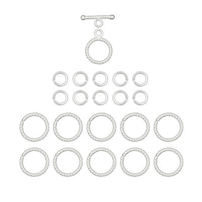 925 Sterling Silver Twisted Chainmaille Kit (21pcs)