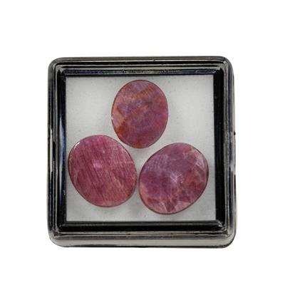 15cts Ruby Oval Faceted Mix Size Gemstones (Pack of 2 to 6)