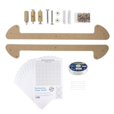 Peakdale Long Loom Starter Kit! Long Loom, Bead Weaving Design Sheets, Fishing Line & 5x Beading Needles