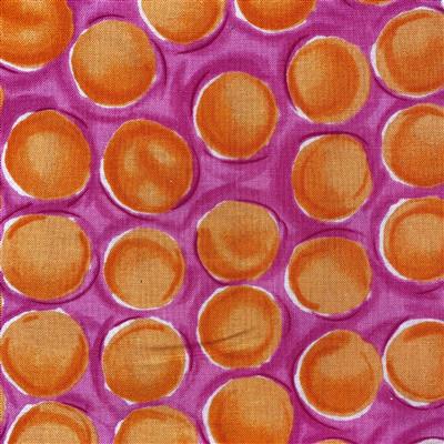 Whimsy Daisical in Orange Spots Fabric 0.5m