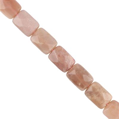 180cts Sunstone Faceted Rectangles Approx 14x10mm, 38cm Strand