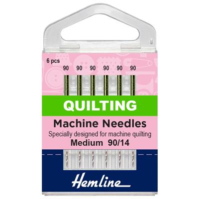 Hemline Sewing Machine Quilting Needles Pack of 6
