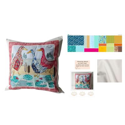 Helen Newton's Blue Messing About On The River Cushion Kit: Instructions, Fabric Panel & Fabric (0.5m)