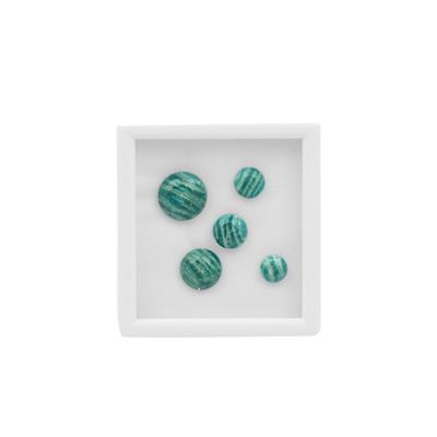 20cts  Amazonite Cabochon Round Approx 8 to 14mm Gemstone (Set of 5 Pcs)