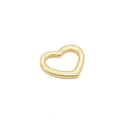 Gold Plated 925 Sterling Silver Heart Approx 13mm
