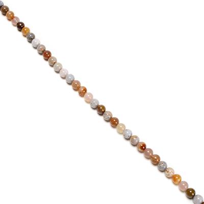  230cts Galaxy Agate Plain Rounds, Approx 10-11mm, 38cm Strand