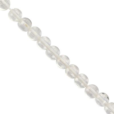14cts Crystal Quartz Faceted Coin Approx 4mm 20cm Strands 