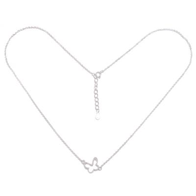 925 Sterling Silver Butterfly Pendant with 18inch Chain