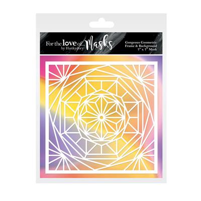 For the Love of Masks - Gorgeous Geometric Frame & Background, 7x7''