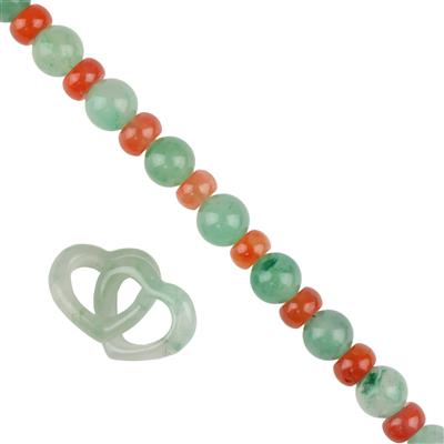 Dulong Jade Double Heart Hoop Project With Instructions By Claire Macdonald
