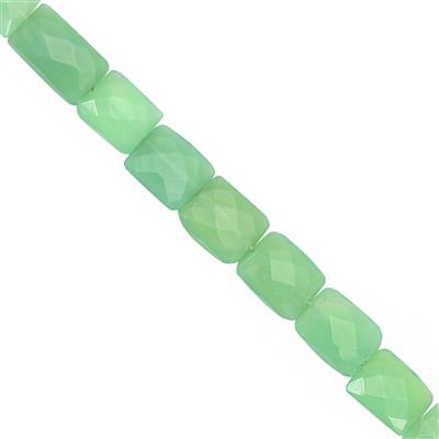 85cts Chrysoprase Faceted Cushion Approx 8x6 to 12x10mm, 28cm Strand
