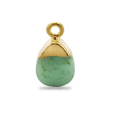 Gold Plated Base Metal Electroplated Pendant With 3.80, Chrysoprase Fancy