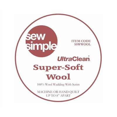 Sew Simple Super Soft 100% Wool Wadding 0.5m (228cm wide)