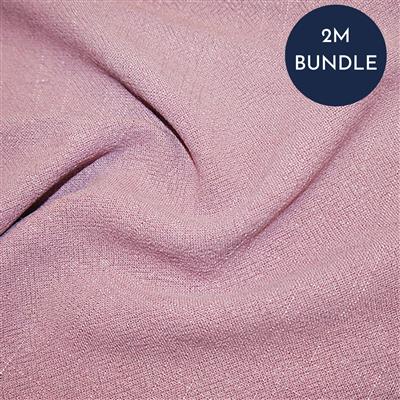Stone Washed Linen Blend Lavender Fabric Bundle (2m) 