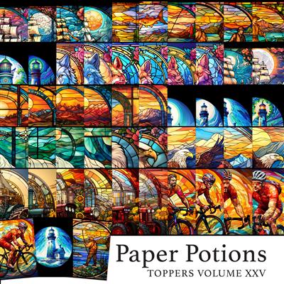 The Crafty Witches Paper Potions Toppers Vol XXV Digital Download 100 x A4 sheets