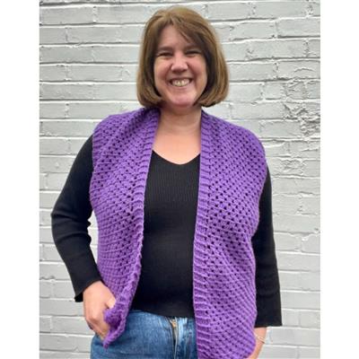 Adventures in Crafting Pure Purple Keep Me Cosy Crochet Gilet Kit
