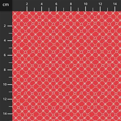 Mandy Shaw Say It With A Stitch  Cross Stitch Red Fabric 0.5m